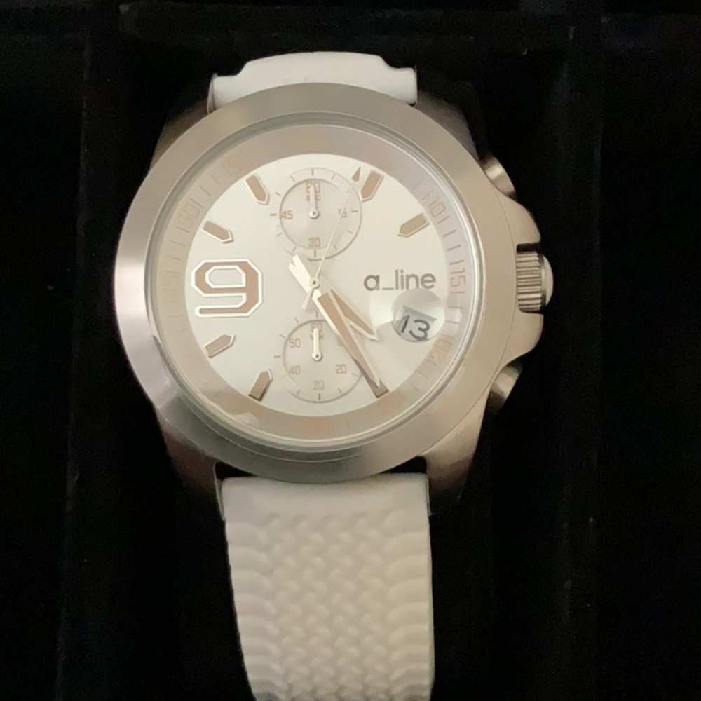 A_Line White with Gold trim Watch.